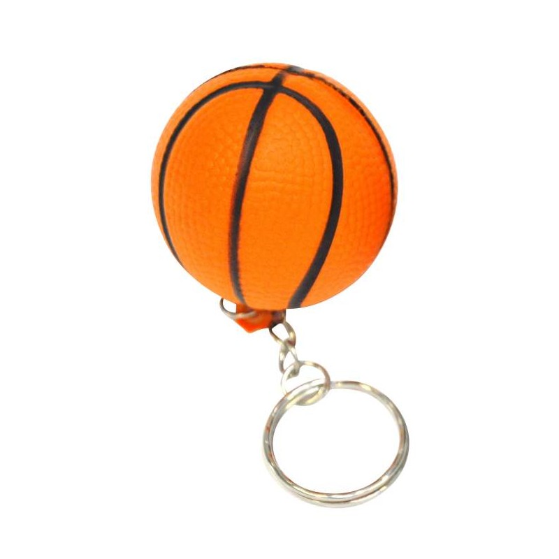 Porte-clés ballon de basket orange à personnaliser