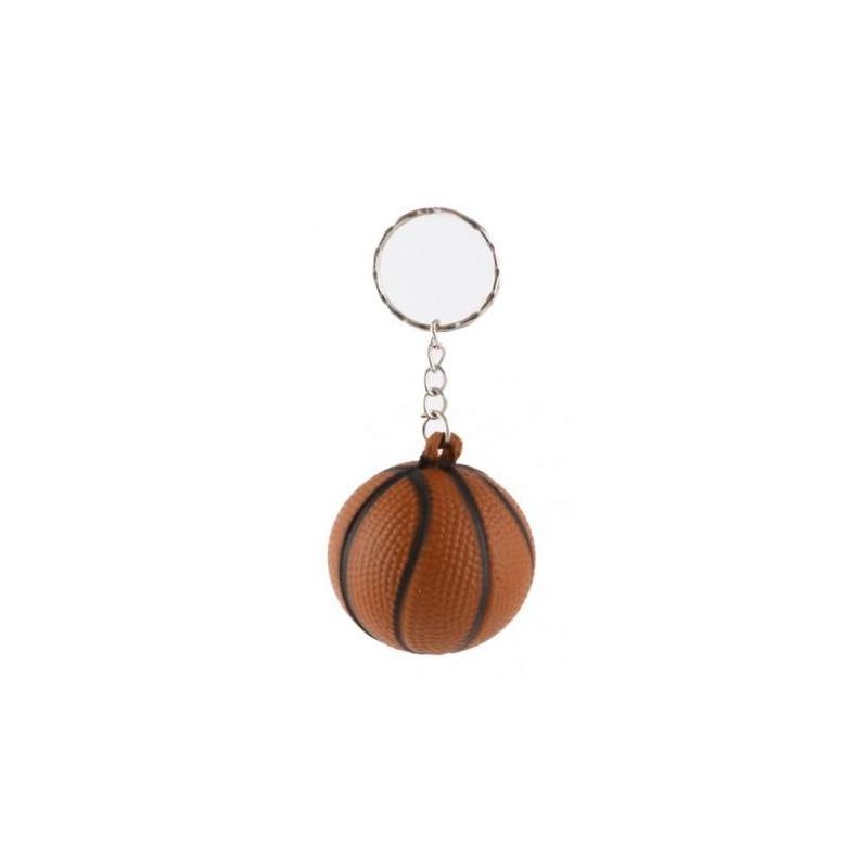Porte-clés ballon de basket orange foncé personnalisable